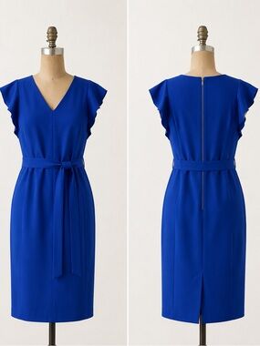 Eliza J Ruffled Sleeveless Midi Dress Size 8